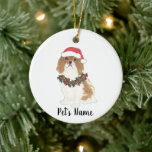 Cavalier King Charles Spaniel (Blenheim) セラミックオーナメント<br><div class="desc">Make the nice list this year with an ornament of your favorite little elf!</div>