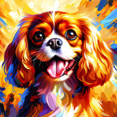 Cavalier King Charles Spaniel Blenheim Dog Acrylic ジグソーパズル