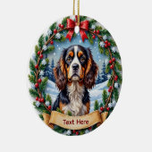 Cavalier King Charles Spaniel Christmas セラミックオーナメント (右)