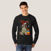 Cavalier King Charles Spaniel Christmas Reindeer S Tシャツ (正面フル)