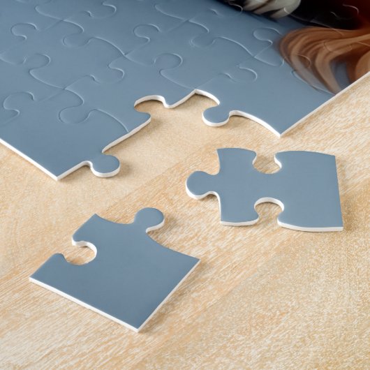 Cavalier King Charles Spaniel Christmas Train ジグソーパズル (側面)