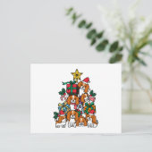 Cavalier King Charles Spaniel Christmas Tree ポストカード (スタンド正面)