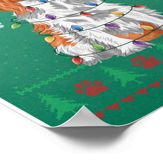 Cavalier King Charles Spaniel Christmas Ugly Sweat ポスター (角)