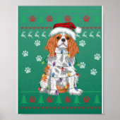 Cavalier King Charles Spaniel Christmas Ugly Sweat ポスター (正面)