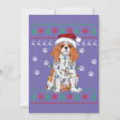 Cavalier King Charles Spaniel Christmas Ugly Sweat 招待状 (正面)