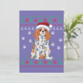 Cavalier King Charles Spaniel Christmas Ugly Sweat 招待状 (スタンド正面)
