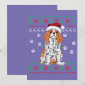 Cavalier King Charles Spaniel Christmas Ugly Sweat 招待状 (正面/裏面)