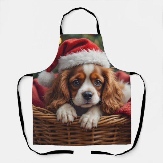 Cavalier King Charles Spaniel Cozy Basket エプロン (正面)