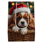 Cavalier King Charles Spaniel Cozy Basket ミディアムペーパーバッグ (裏面)