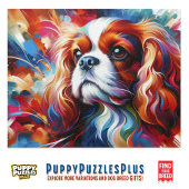 Cavalier King Charles Spaniel Dog Acrylic Art ジグソーパズル