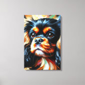 Cavalier King Charles Spaniel Dog Acrylic Print キャンバスプリント (正面)