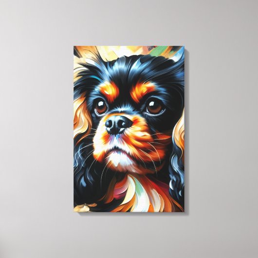 Cavalier King Charles Spaniel Dog Acrylic Print キャンバスプリント (正面)