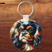 Cavalier King Charles Spaniel Dog Acrylic Print キーホルダー (正面)