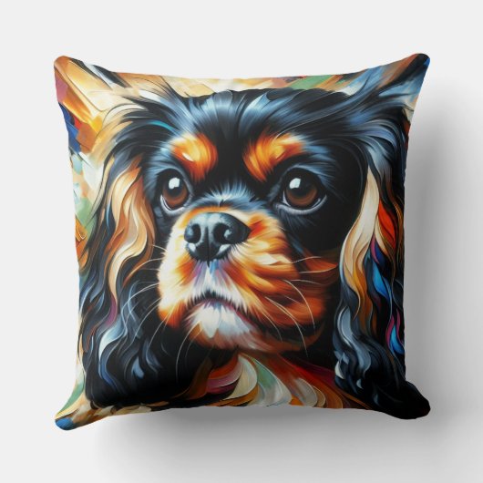 Cavalier King Charles Spaniel Dog Acrylic Print クッション (裏面)