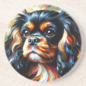 Cavalier King Charles Spaniel Dog Acrylic Print コースター (正面)