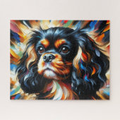 Cavalier King Charles Spaniel Dog Acrylic Print ジグソーパズル (横)
