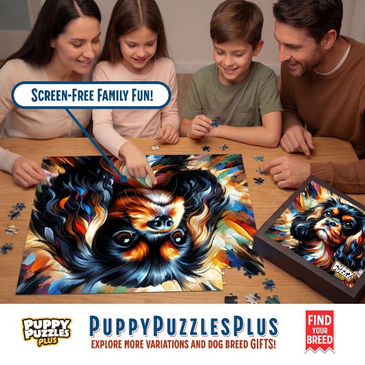 Cavalier King Charles Spaniel Dog Acrylic Print ジグソーパズル