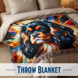 Cavalier King Charles Spaniel Dog Acrylic Print スローブランケット