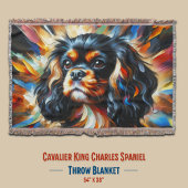 Cavalier King Charles Spaniel Dog Acrylic Print スローブランケット