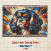 Cavalier King Charles Spaniel Dog Acrylic Print スローブランケット
