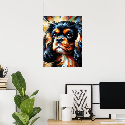 Cavalier King Charles Spaniel Dog Acrylic Print ポスター (ホームオフィス)