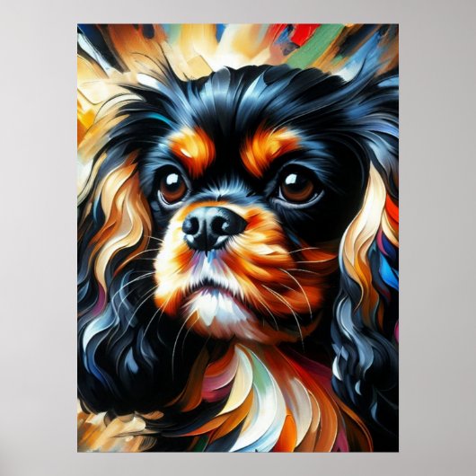 Cavalier King Charles Spaniel Dog Acrylic Print ポスター (正面)