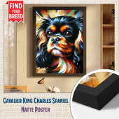 Cavalier King Charles Spaniel Dog Acrylic Print ポスター