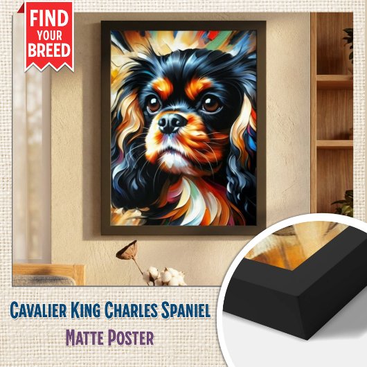 Cavalier King Charles Spaniel Dog Acrylic Print ポスター