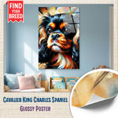 Cavalier King Charles Spaniel Dog Acrylic Print ポスター