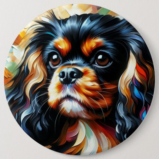 Cavalier King Charles Spaniel Dog Acrylic Print 缶バッジ (正面)