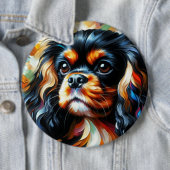 Cavalier King Charles Spaniel Dog Acrylic Print 缶バッジ (インサイチュ)