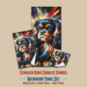 Cavalier King Charles Spaniel Dog Acrylic Print Ba バスタオルセット