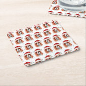 Cavalier King Charles Spaniel Dog Breed Christmas スクエアペーパーコースター (アングル)