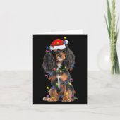 Cavalier King Charles Spaniel Dog Christmas Lights カード (正面)