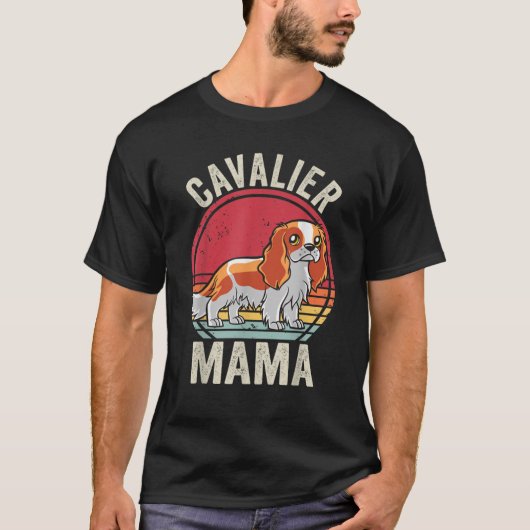 Cavalier King Charles Spaniel Dog Mom Cavalier Mam Tシャツ (正面)