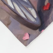 Cavalier King Charles Spaniel Dog Valentine's Day フリースブランケット (角)