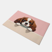 Cavalier King Charles Spaniel Doormat Art ドアマット (アングル)
