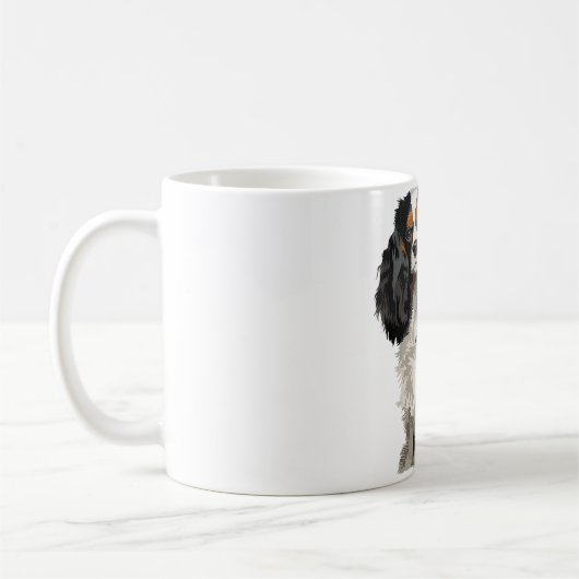 Cavalier King Charles Spaniel Gifts dog pop art コーヒーマグカップ (左)