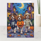 Cavalier King Charles Spaniel Halloween Costumes カード (正面)