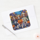 Cavalier King Charles Spaniel Halloween Costumes スクエアシール (封筒)