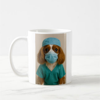 Cavalier King Charles Spaniel in Scrubs コーヒーマグカップ