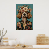 Cavalier King Charles Spaniel In Suit Poster ポスター (キッチン)
