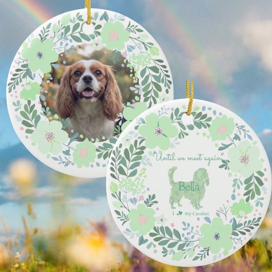 Cavalier King Charles Spaniel - Memorial Custom セラミックオーナメント