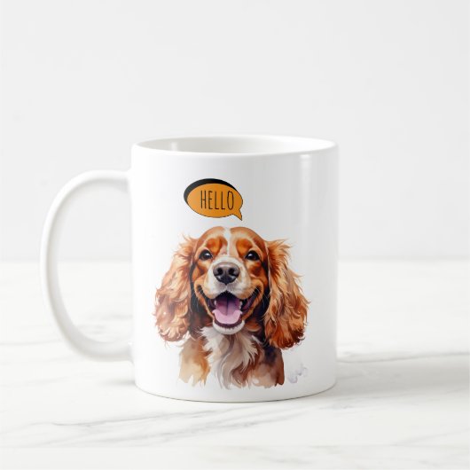 Cavalier King Charles Spaniel Mug コーヒーマグカップ (左)