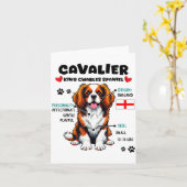 Cavalier King Charles Spaniel Owner Funny Dog Love カード (黄色い花)