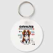 Cavalier King Charles Spaniel Owner Funny Dog Love キーホルダー (正面)
