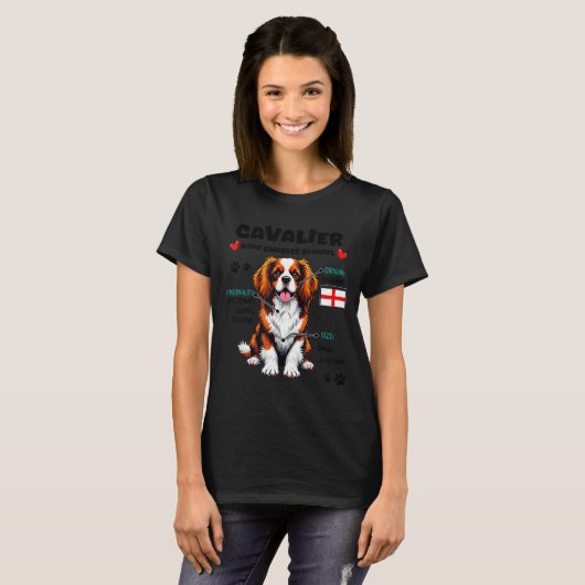 Cavalier King Charles Spaniel Owner Funny Dog Love Tシャツ (正面フル)