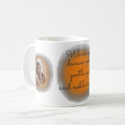 Cavalier King Charles Spaniel Pastel Orange Custom コーヒーマグカップ (正面左)