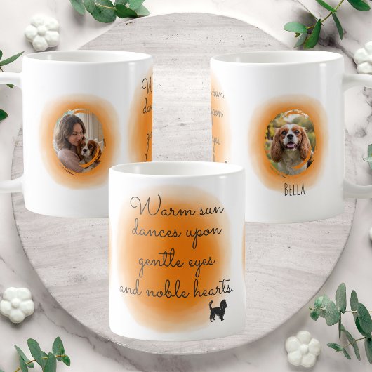 Cavalier King Charles Spaniel Pastel Orange Custom コーヒーマグカップ