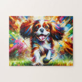 Cavalier King Charles Spaniel Puzzle: Blenheim ジグソーパズル (横)